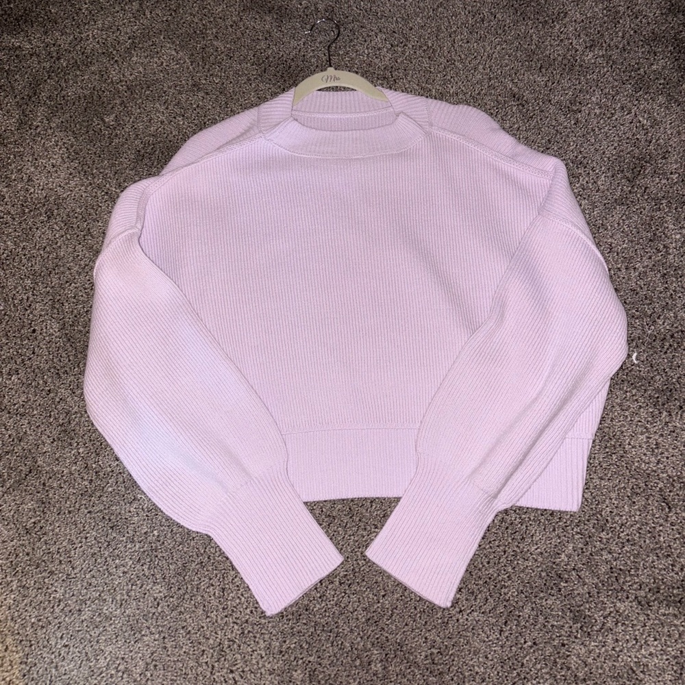 Free People Lavender easy street crop Sweater